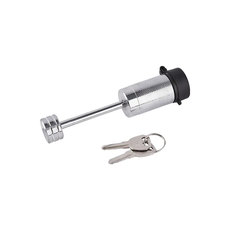 Chrome Trailer Tongue Coupler Lock 14 Dia 2 12 SpanTrailer Hitch Lock for Latch Type Coupler
