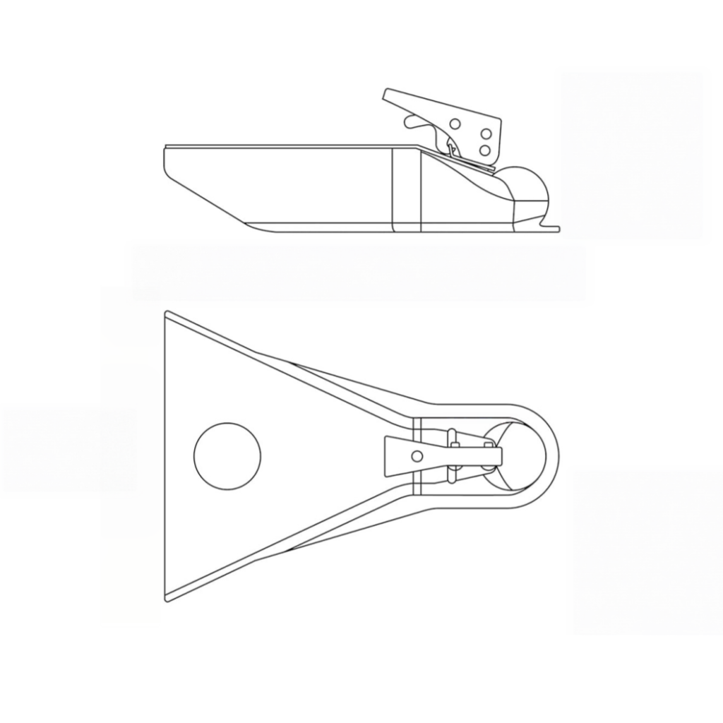 2 Heavy Duty Steel Hitch Coupler with Quick Lock Latch System 5000lbs Capacity Class III