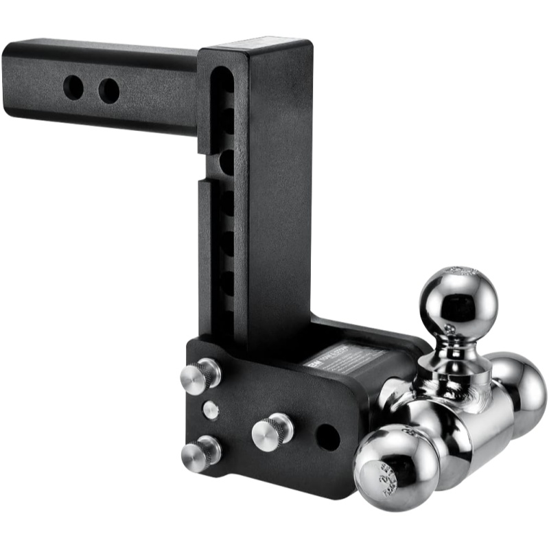 Adjustable Trailer Hitch Ball Mount – Fits 22.5″ Receiver Tri Ball 1 78 2″ 2 516″ 4 1